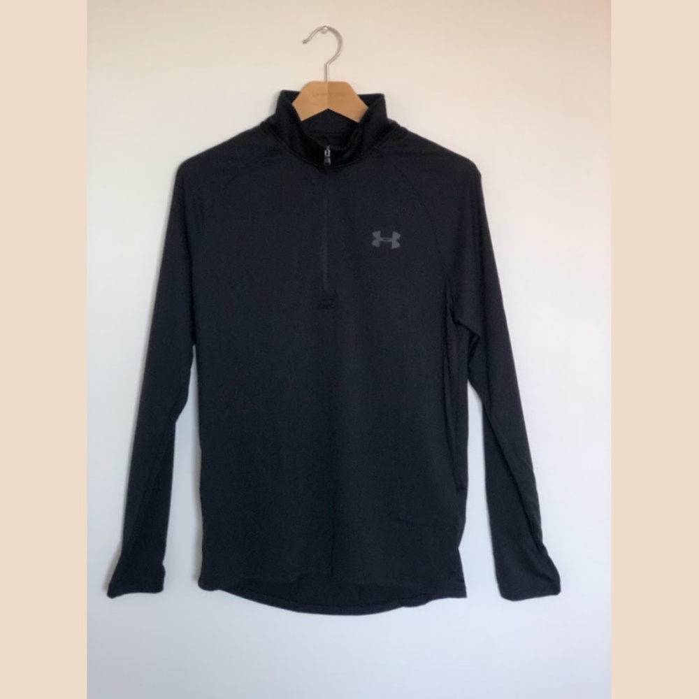 Under Armour Men’s Tech 2.0 ½ Zip Long Sleeve, Black (001)/Charcoal
